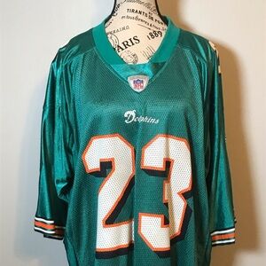 🐬🐬🐬MIAMI DOLPHINS OFFICIAL NFL REEBOK JERSEY #23 RONNIE BROWN MENS XL NEW